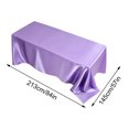 thumbnail image 3 of Light Purple Satin Tablecloth with Smooth Polyester Fabric, 57 X 84 Inch Rectangular Cover, for Wedding Banquet and Party Decorations, 3 of 3