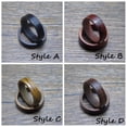 thumbnail image 3 of Party Accessories Gift for Women Men New Trendy Retro Sandalwood Ebony Natural Wood Ring Blood Sandalwood Ebony Finger Ring STYLE A-19MM, 3 of 7