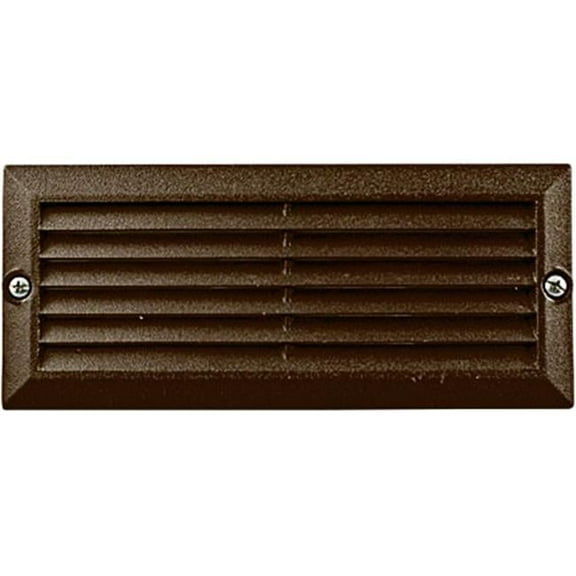 Dabmar Lighting LV600-BZ Cast Aluminum Recessed Louvered Brick, Step & Wall Light, Bronze - 3.97 x 9.13 x 3.25 in.