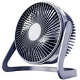 thumbnail image 5 of Ventilador de escritorio mini de 5 pulgadas con luz de sonido eléctrica enchufable, ventilador de oficina con USB, pequeño ventilador de circulación, 5 of 5
