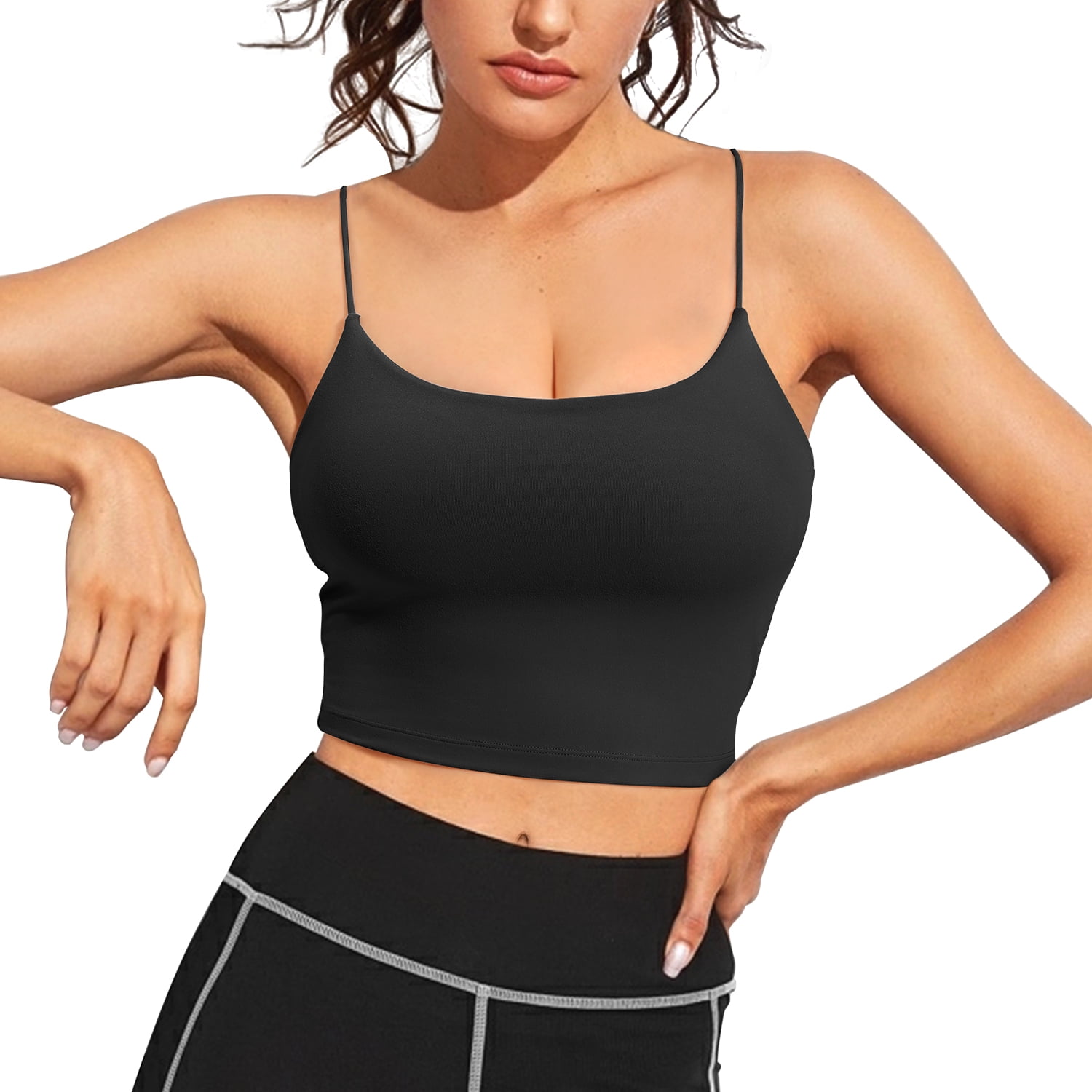 Camisole Bras Padded Sports Bra Longline Bras for Women Yoga Tank