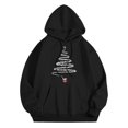 thumbnail image 4 of Womens Christmas Sweatshirt Womens Christmas Tree Hoodies Winter Hoodie Adjustable Drawstringal Style Womens Oversized Hoodie Black L, 4 of 5