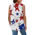 thumbnail image 6 of HEILAU 4th of July Tank Tops for Women Vest Ruffled Square Neck Printed Shirt 2025 Summer Casual Loose Sleeveless Cute T Shirt Patriotic Shirts, 6 of 8