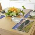 thumbnail image 4 of Ambesonne Nature Place Mats Set of 4, Rising Sun Calm River, Standard Size, Multicolor, 4 of 6