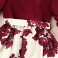 thumbnail image 5 of Girls Dress,Short Sleeves Printed Birthday Party Dress for toddler,Princess Dresses 4-11Y Caramel Colour, 5 of 6