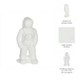 thumbnail image 5 of Modern Astronaut Figurine - White Ceramic Stoneware Space Decor for Home, Office, Bedroom & Living Room - Contemporary Minimalist Desktop Accent Statue - 12" White, 5 of 10