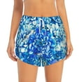 thumbnail image 2 of Hirioo Vibrant Blue Floral for Women's Double Layer Athletic Shorts High-Performance Gym Shorts with Inner Pocket, Elastic Waistband-X-Large, 2 of 7