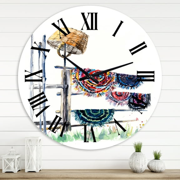 Designart 1 in Quartz Global Wall Clock