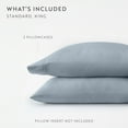 thumbnail image 4 of Noble Linens 2 Piece Pillow Case Set, Light Blue, Standard/Queen, 4 of 11