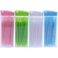 thumbnail image 1 of 200pcs Plastic Toothpicks Brush DoubleEnded Oral Care Tooth Sticks Random Color, 1 of 7