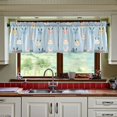 thumbnail image 3 of Yayeee Kitchen Curtains Tier Set of 2 Light Filtering 57"x36" Over Sink Window Panels, Blue Rabbits, 3 of 7