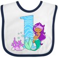 thumbnail image 3 of Inktastic First Birthday Mermaid Girls Baby Bib, 3 of 4