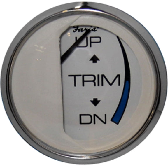 4" Stainless Steel, White, and Clear Standard Sailboat Deck Trim Gauge