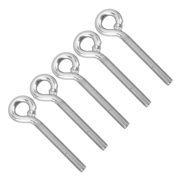 TOPINCN Heavy Duty Eye Bolt,5pcs M10 Eye Bolt Stainless Steel Ring Bolts Machine Welded Closed Screw Rod Eye Screw Bolts,Machine Closed Ring Loop Bolts