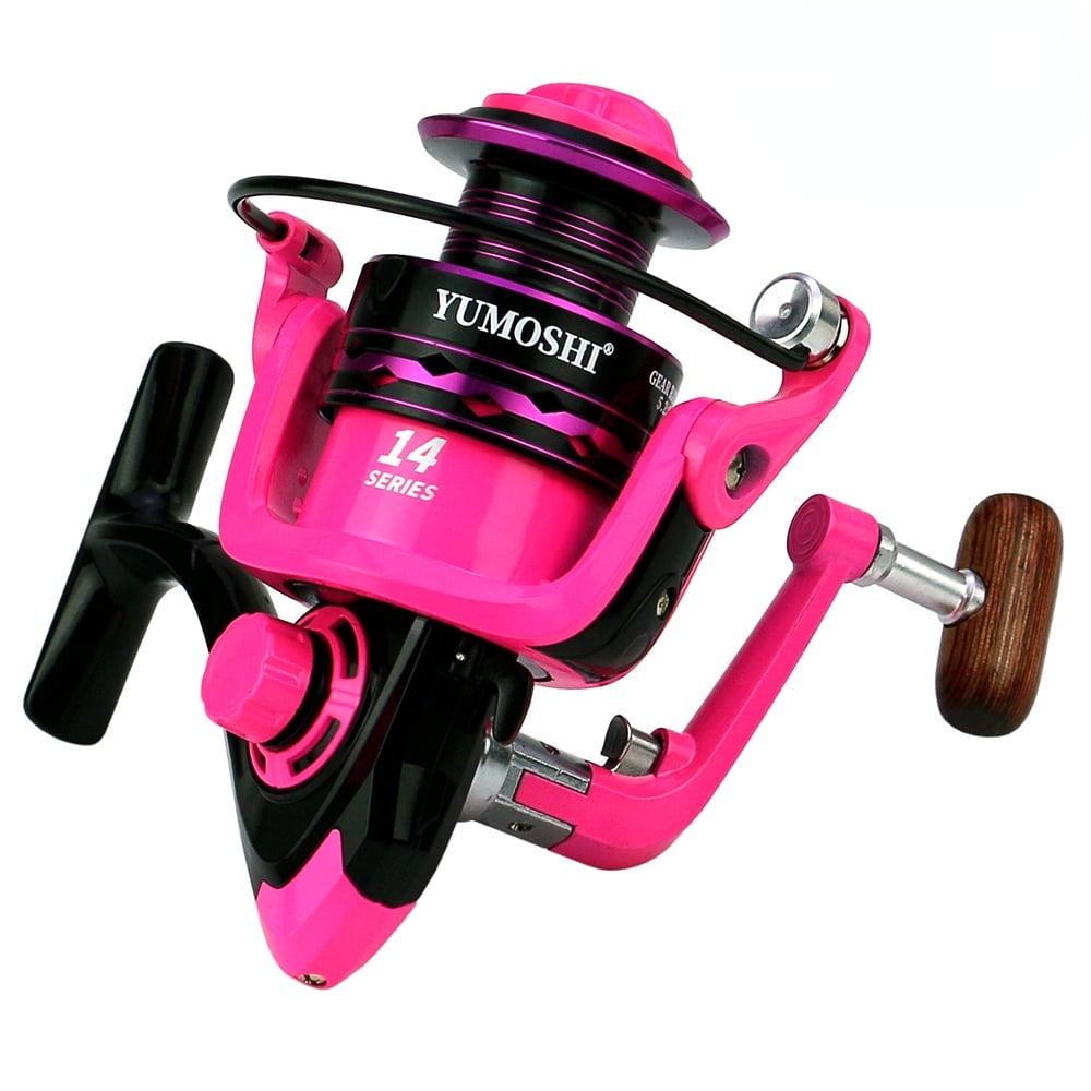 Pink Spinning Fishing Reel 2000-7000 Fishing Reel Saltwater Aluminum Alloy Spool Fishing Summer Gear