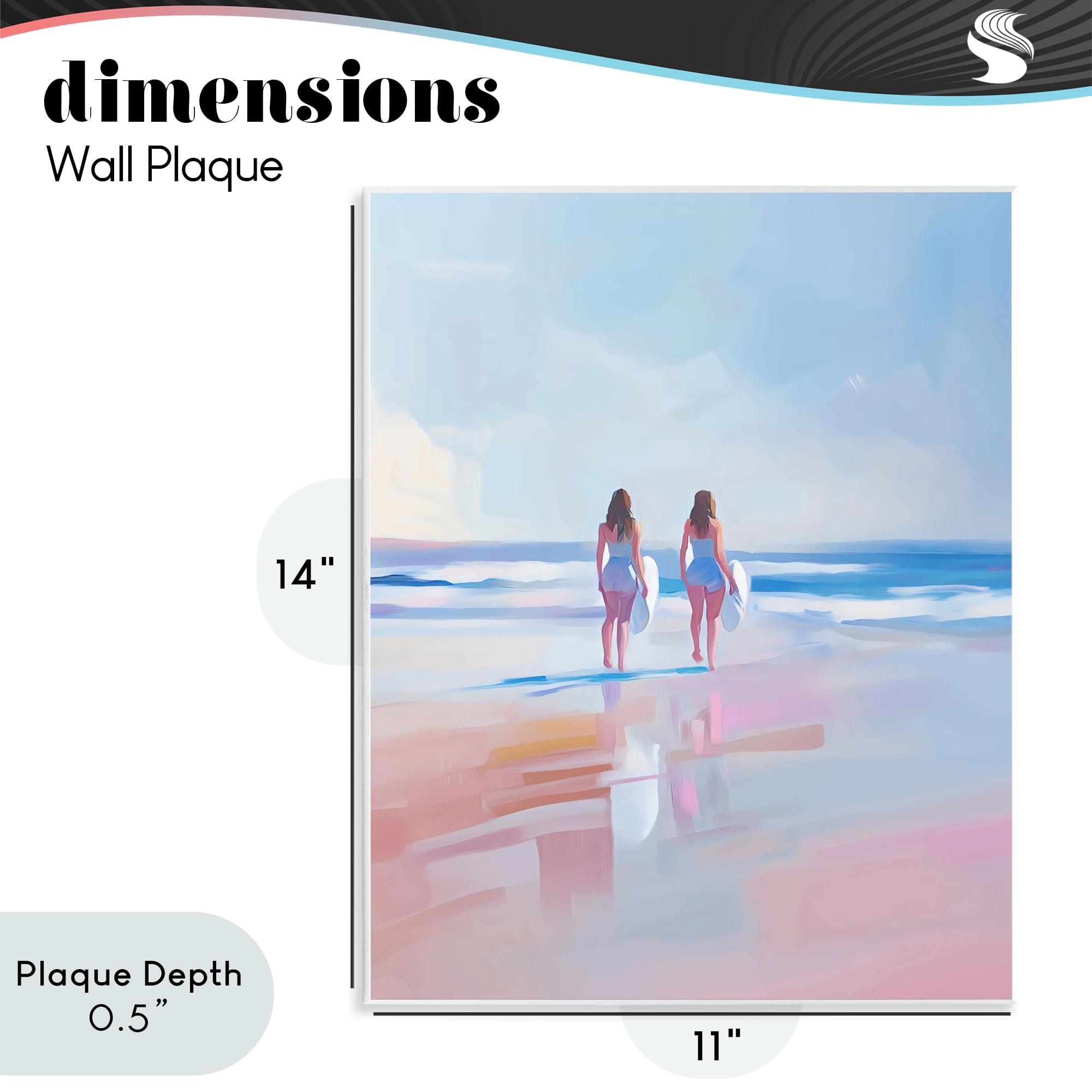 Stupell Industries Heading To Surf at Dawn Wall Plaque Art, design by The Prints Vibe