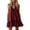 Red, variant on ChaoHeng Summer Dress Solid V Neck Sleeveless Lightweight Everyday Spring Casual Sundress Pink S