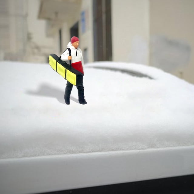 Figuras de esquí en miniatura a esca:64 de resina, de escena Micro paisaje, accesorios de paisaje Diorama suministros de juguetes para A Hugo Figuras en miniatura