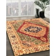 thumbnail image 3 of Ahgly Company Machine Washable Indoor Square Abstract Yellow Orange Area Rugs, 6' Square, 3 of 7