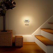 2-Pack Adjustable Light + Motion Sensor LED Night Lights, 3000K Warm, Plug-In with Button Control