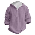thumbnail image 3 of WOYY Boys Summer Linen Hooded Shirt Long Sleeve Beach Top Breathable Hoodie, Sizes 4-17, 3 of 3