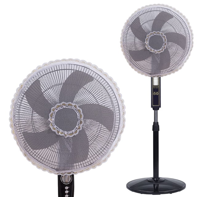 Paquete de 2 protectores de seguridad para ventilador de verano, cubiertas redondas para ventilador eléctrico, protector de dedos para niños y bebés, cubierta de red de malla para ventilador eléctrico