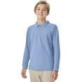 thumbnail image 3 of Classroom School Uniforms Adult Long Sleeve Pique Polo CR835X, S, SS Light Blue, 3 of 7
