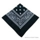 thumbnail image 5 of Eigraketly Moda Unisex Bandana Hop Pañuelo cuadrado grande Estampado de Cachemira Diadema Muñequeras Pañuelo para la cabeza Pañuelo de tinte Ciclismo Negro, 5 of 6
