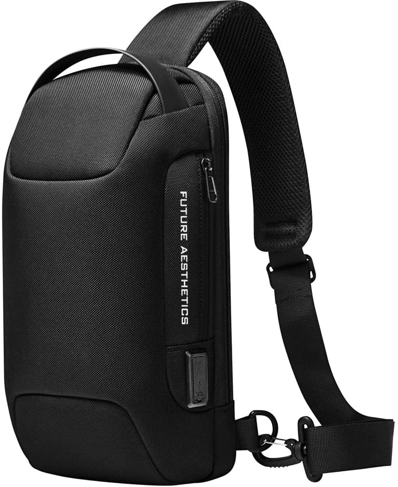 OZUKO Sling Backpack Sling Bag for Men Crossbody Backpack Waterproof Casual Shoulder Bag with USB Charging Port