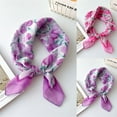 thumbnail image 3 of Xfvqtps Womens Silk Scarf Flower Print Lively Fashion Versatile Multi Functional Decorative Breathable Spring and Summer Cotton and Linen Headband Square Scarf Pink-01, 3 of 3