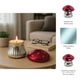 thumbnail image 5 of Whimsical Mushroom Glass Candle for Men and Women - Stylish Small Votive Candle Suitable for Indoor and Outdoor - Decorative Home Decor for Living Room, Bedroom, and Bathroom - 6", Pink & Silver, 5 of 11