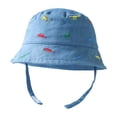 thumbnail image 1 of MIASHUI Baby Sun Hats Toddler Dinosaur Embroidery Beach Hat Summer Adjustable Bucket Cap,Blue,One Size, 1 of 5