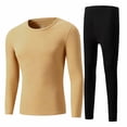 thumbnail image 2 of MOONDU Mens Thermal Underwear Set Long Johns Base Layer Fleece Lined High Stretch Crewneck 2 Piece Top Bottom Winter Warm for Cold Weather, 2 of 6