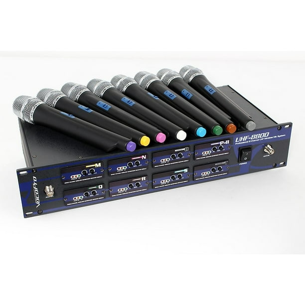 VocoPro UHF8800 Plus 8Channel Wireless System with Mic Bag Level 2