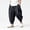 Black, variant on Boys Harem Pants Loose Stretchy Waist Casual Hippie Trousers Trendy Wide Leg Oversized Comfoy Outdoor(White,2-3 Years)