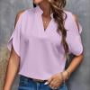 Women's Off Shoulder Short Sleeve Top Floral Print Loose Blouse Soft Breathable Polyester Casual Party Wear Spring Summer Machine Washable