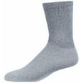 thumbnail image 3 of 3pair Men Diabetic Crew Socks Non-Binding Top Seamless Breathable Soft Grey 9-11, 3 of 3