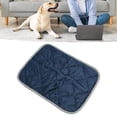 thumbnail image 4 of Pet Warm Pad, Heat Insulation Interlayer Cat Mat Comfortable Wide Application  For Winter Dark Blue With Grey Trimming L, 4 of 8