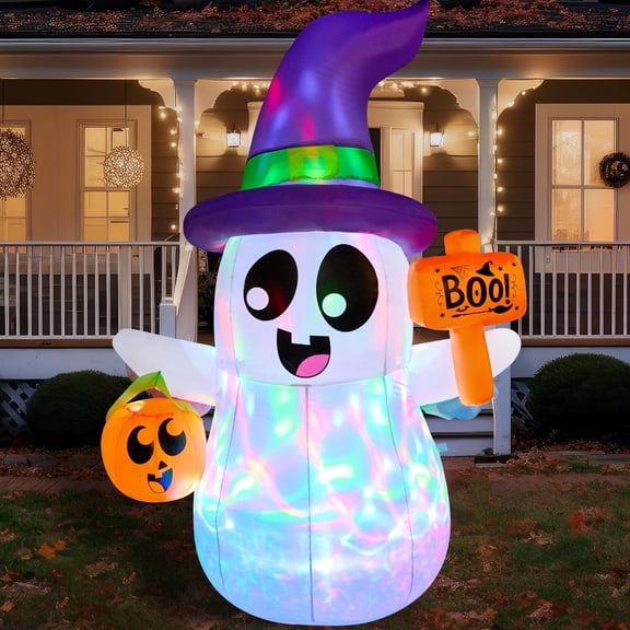 Fantasma inflable de Halloween de 150 cm de Joiedomi con luces LED
