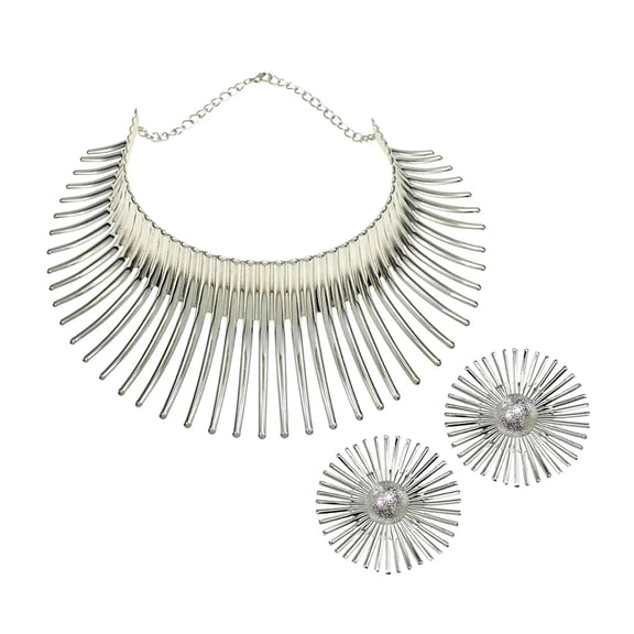 Suytable African Torque Choker Necklace & Earrings Set