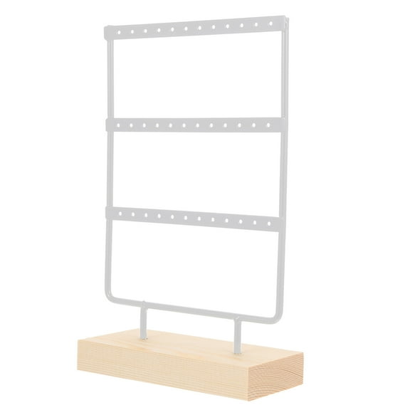 SWETRACE Key Chain Display Stand 1Pack Earring Holder Organizer For Store Display Iron Wood