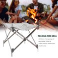 thumbnail image 3 of Camping Acero inoxidable Camping Fogata Estante de fuego Malla plegable Fire Pit BBQ Tools Tmvgtek Deportes Acuáticos, 3 of 9