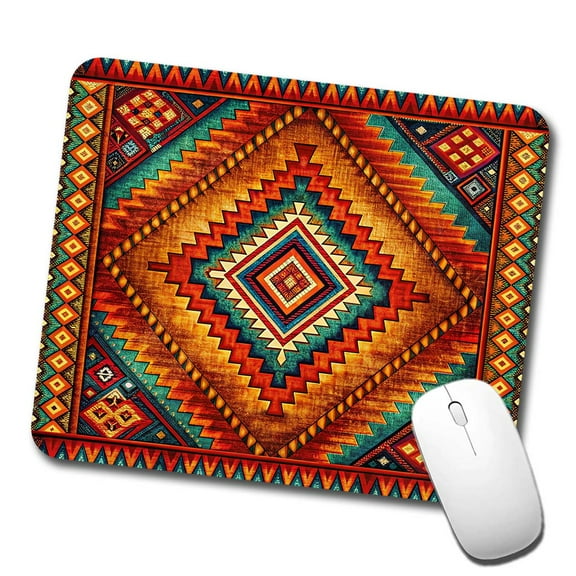Southwestern Tribal Pattern Design Mouse Pad Low Profile Gaming Mat