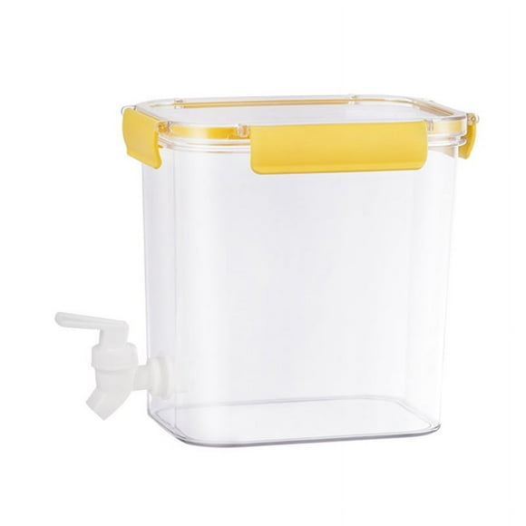 Contenedor de Agua, Hervidor de Agua Fría de Gran Capacidad con Diseño Sellado, Olla de Almacenamiento de Bebidas de Prensa de Grifo para Cocina