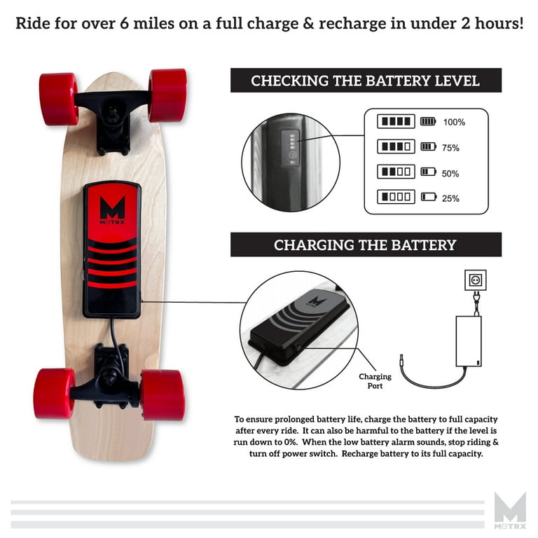M8TRX EB100 Electric Skateboard, Gravity Sensor Riding, 300