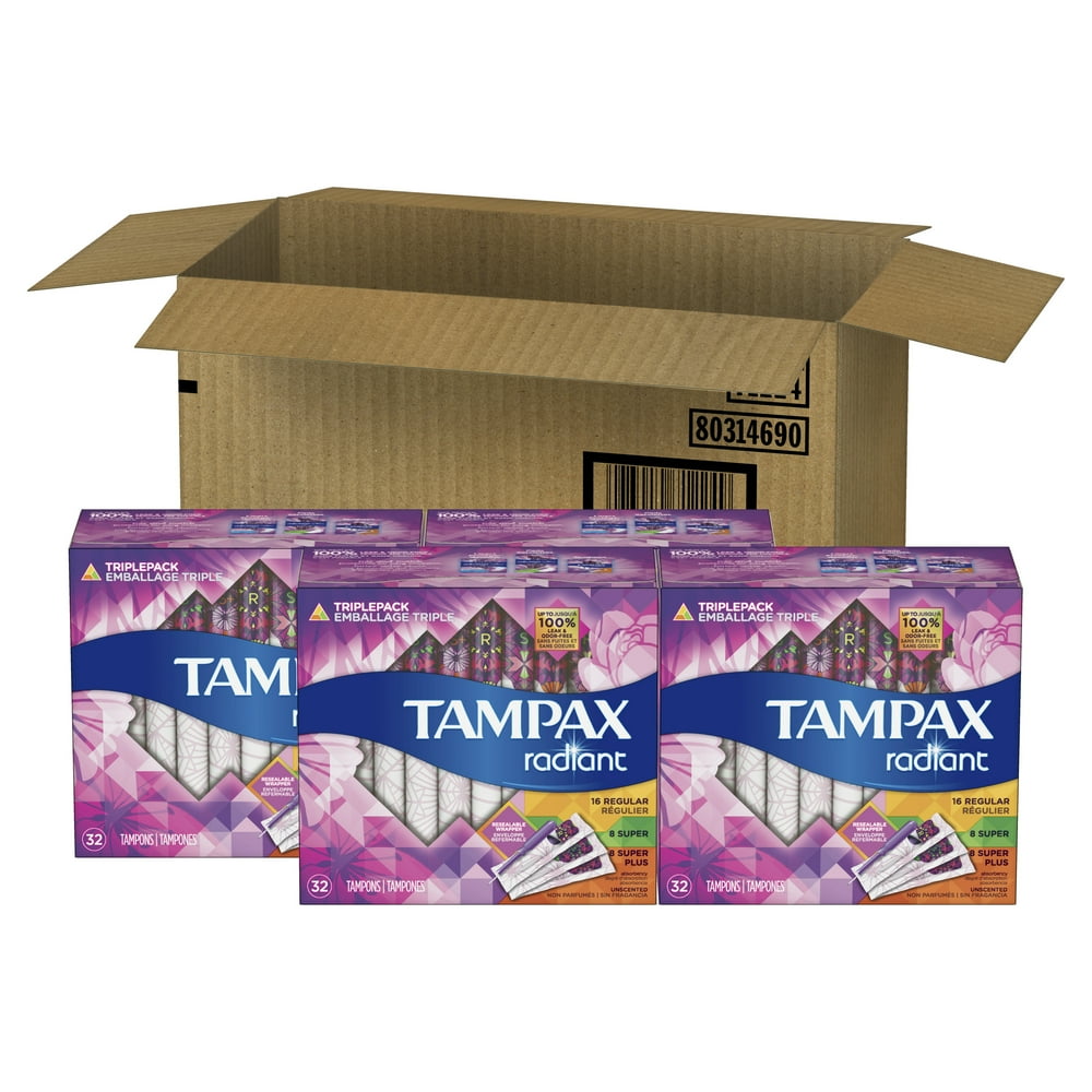 Tampax Radiant Triplepack (Regular & Super & Super Plus) Tampons