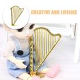 thumbnail image 5 of KAKOWELY Doll House Harp 5Pcs Miniature Harp Model Dollhouse Mini Musical Instrument Model Harp Modeling Instrument Model2.95"X1.97"X0.39", 5 of 5