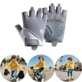 thumbnail image 2 of MEZZALL Kids Outdoor Sports Exercise Cycling Gloves Half Finger Through Open Finger Gloves Sports (6Y 12Y) Lovely Toddler Mittens, 2 of 3