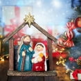 thumbnail image 3 of Meggemo Christmas Nativity Manger Resin Figurine - Religious Decor For Home Desktop, Celebrating Christmas Holiday, 3 of 6