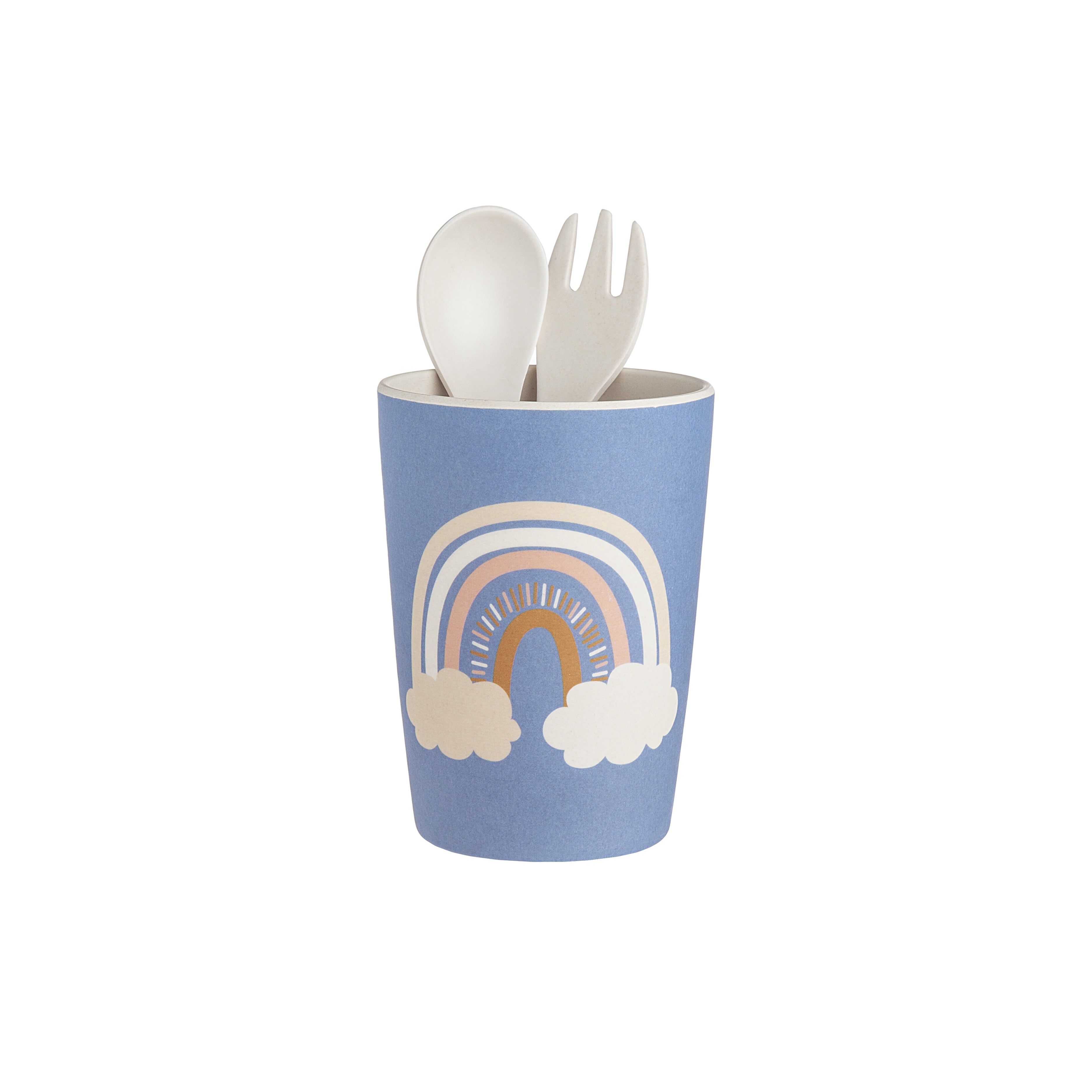 Monbebe 5 Piece Bamboo Mealtime Set, Rainbow